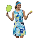 Title Nine Blue, Royal, Aqua & Lime Dream Dress Size L-1