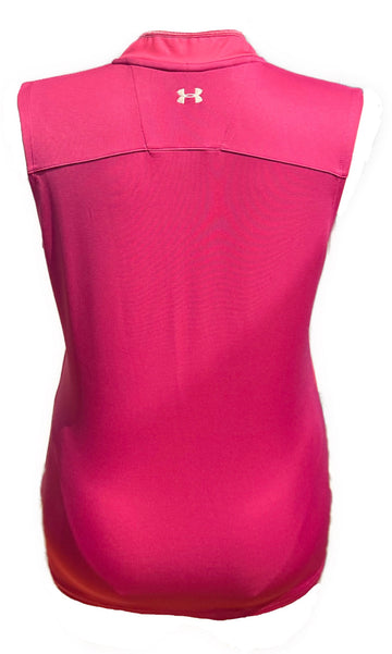 Under Armour Magenta Sleeveless Mock Top Size L - 0
