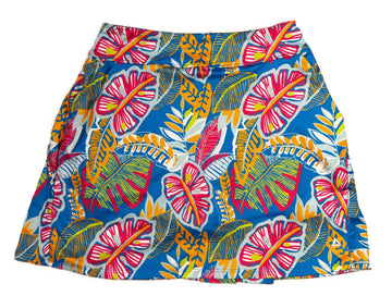 Bermuda Sands Women's Blue Palm Golf Skort Size XS