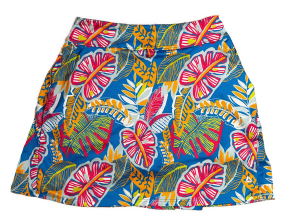 Bermuda Sands Women's Blue Palm Golf Skort Size XS