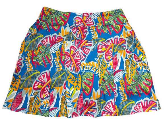 Bermuda Sands Women's Blue Palm Golf Skort Size XS
