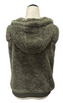 Zyia Active Women's Olive Hooded Sherpa Fleece Vest Size L-4