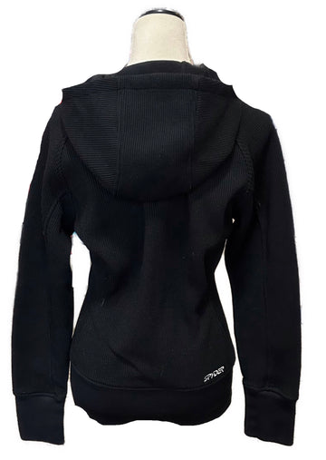 Spyder Women's Black Core Hooded Sweater Jacket Size L MSP$149 - 0