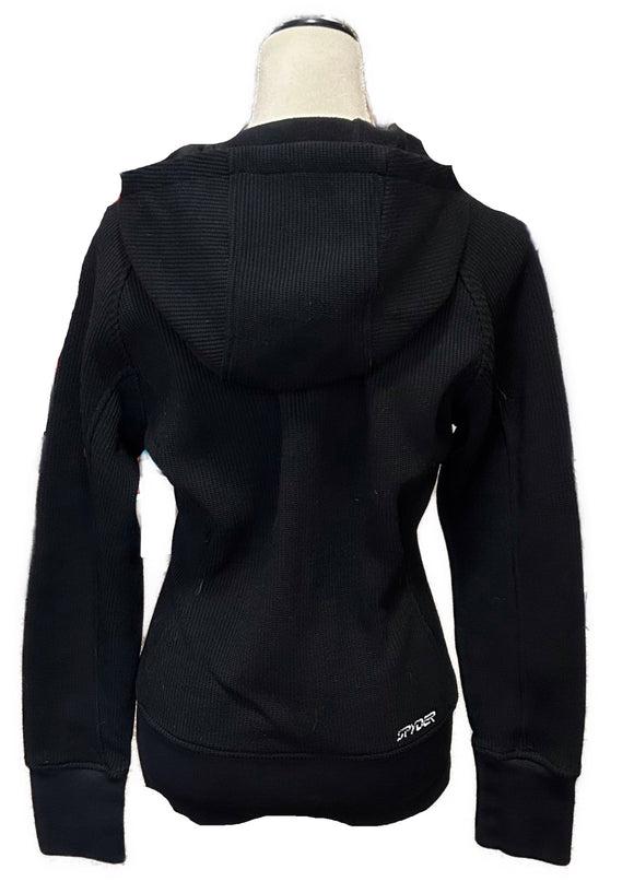 Spyder Women's Black Core Hooded Sweater Jacket Size L MSP$149