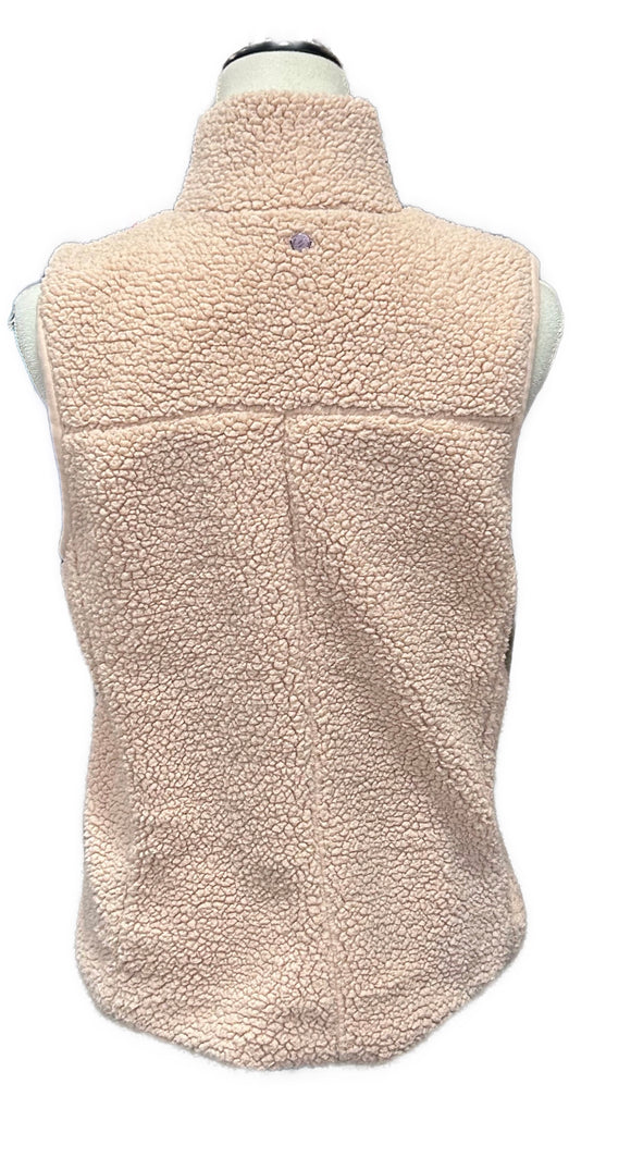 Calia Light Pink Sherpa Fleece Vest Size M MSP$80
