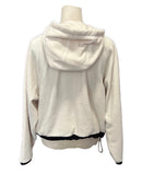 Mono B Ivory Hooded Fleece Crop Jacket Size M-2