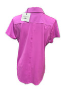 New Belyn Key Keystone Cap Sleeve Polo in Fuchsia Size M-2