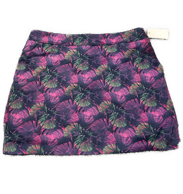 Greg Norman Hot Pink, Green & Navy Foliage Pull-On Skort Size M - 0