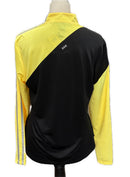New Jamie Sadock Yellow, Silver & Black Full-Zip Colorblock Jacket Size M-2