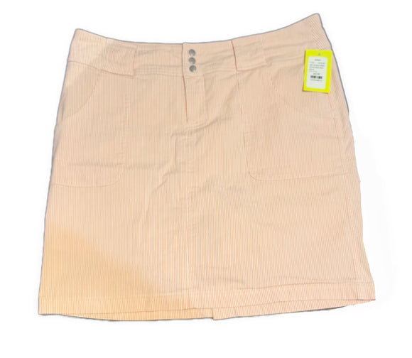 Jofit Orange & White Vertical Stripe Skort Size 10