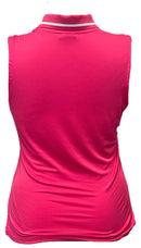 Tommy Bahama Everyday Active Pink w/ White Accent Stripe Collar Top Size L-2