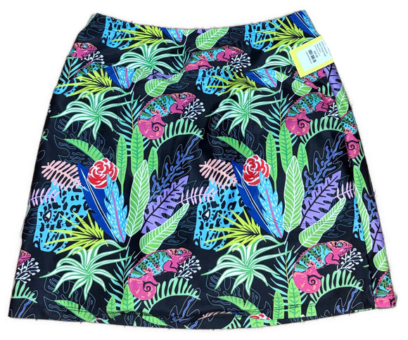 B-Skinz Women's Black Tropical Golf Skort Size S