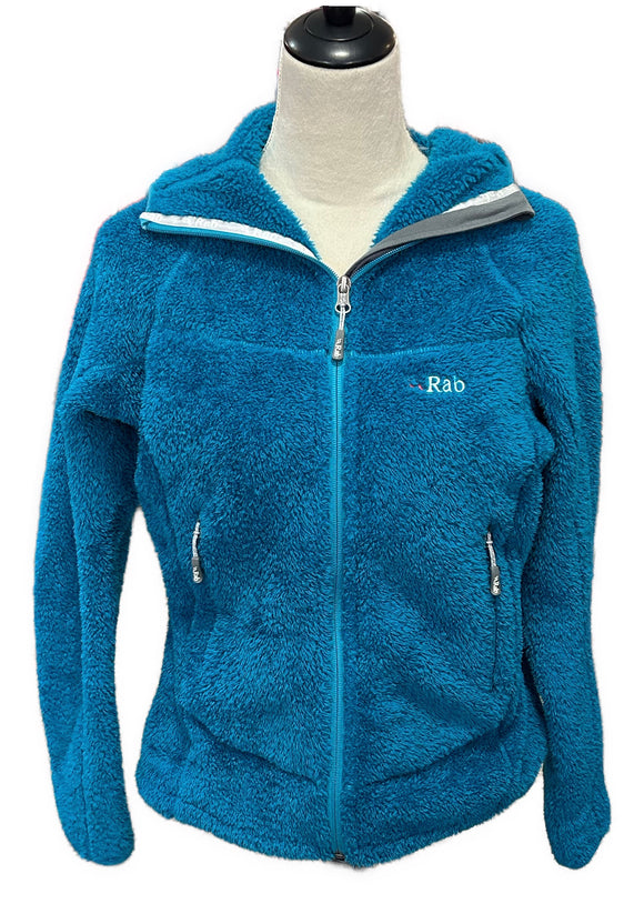 Women's Rab Teal Hooded Sherpa Fleece Jacket Size M MSP$150