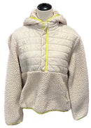 Love Tree Womne's Hodded Quilted Sherpa Pullover Size M-1