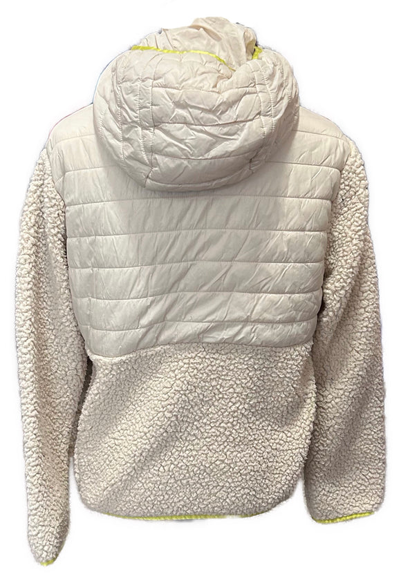 Love Tree Womne's Hodded Quilted Sherpa Pullover Size M