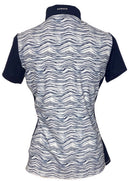 Annika Cutter & Buck White Polo w/ Neon Orange & Navy Size S-2