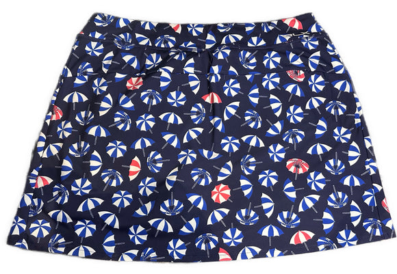 RLX Women's Navy Umbrella Print Golf Skort Size L MSP$138