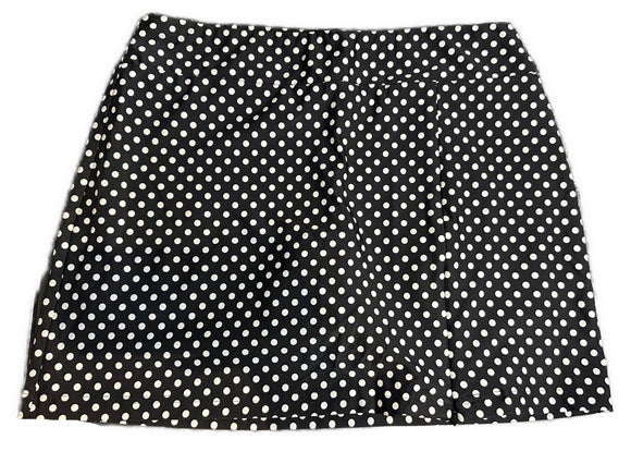 Tzu Tzu Women's Black & White Polka Dot Golf Skort Size L