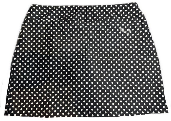 Tzu Tzu Women's Black & White Polka Dot Golf Skort Size L