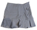 Polo Golf Ralph Lauren Women's Black & Navy Gingham Ruffled Golf Skort Size 10-1