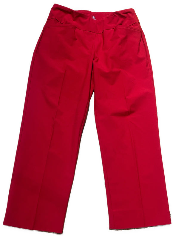 Tail Acrivewear Women's Red Mulligan Crop Pants Size 4 MSP$80
