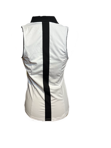 New Scratch Seventy Women's White & Black Corey Sleeveless Golf Top Size S MSP$75 - 0