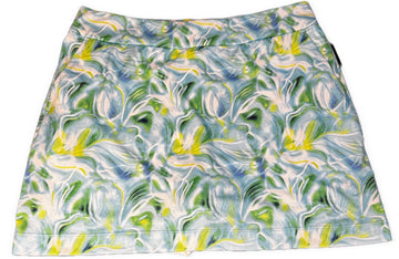 New EP NY Women's 16.5" Watercolor Print Skort - Aquatic Multi Size M MSP$102