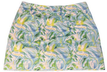 New EP NY Women's 16.5" Watercolor Print Skort - Aquatic Multi Size M MSP$102 - 0