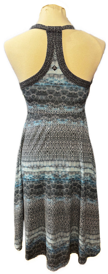 Prana Blue, Navy & Gray Tye Dye Print Tank Dress Size M - 0