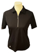 GGBlue luxe sport Black Short Sleeve Polo Size XS-1