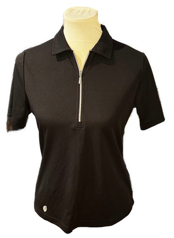 GGBlue luxe sport Black Short Sleeve Polo Size XS