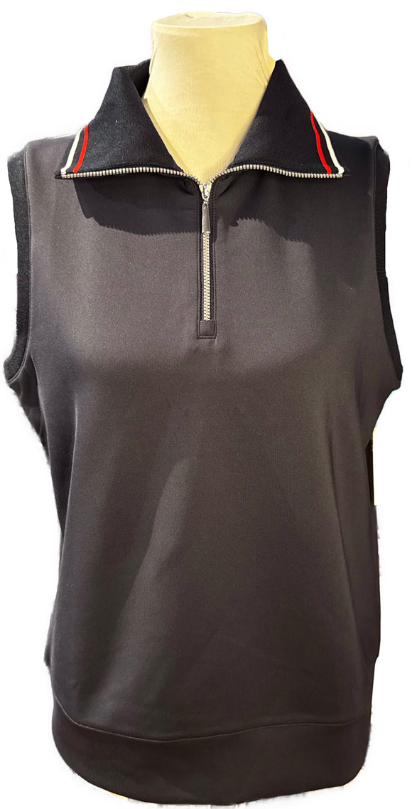 New EP NY Women's Sleeveless Convertible Collar Vest - Navy Multi Size M
