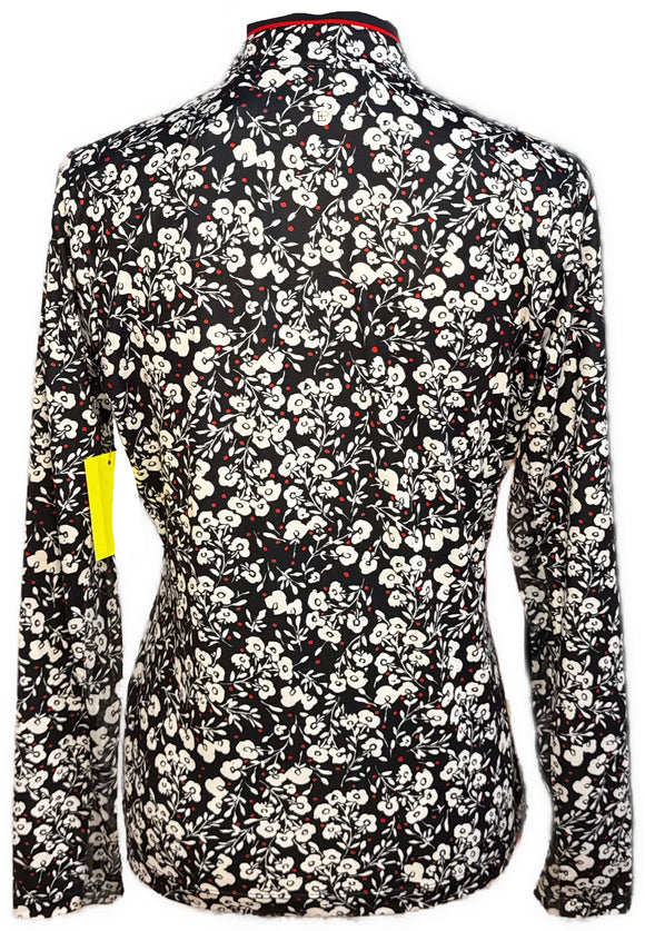 New EP NY Women's Vine Floral Print Pullover - Navy Multi Size M MSP$120