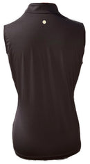 New EP NY Women's Sleeveless Bias Geo Dot Print Polo - Navy Multi Size M MSP$74-2
