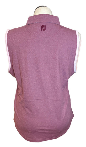Footjoy Women's Purple Heathered Sleeveless Golf Top w/Logo Size XL - 0