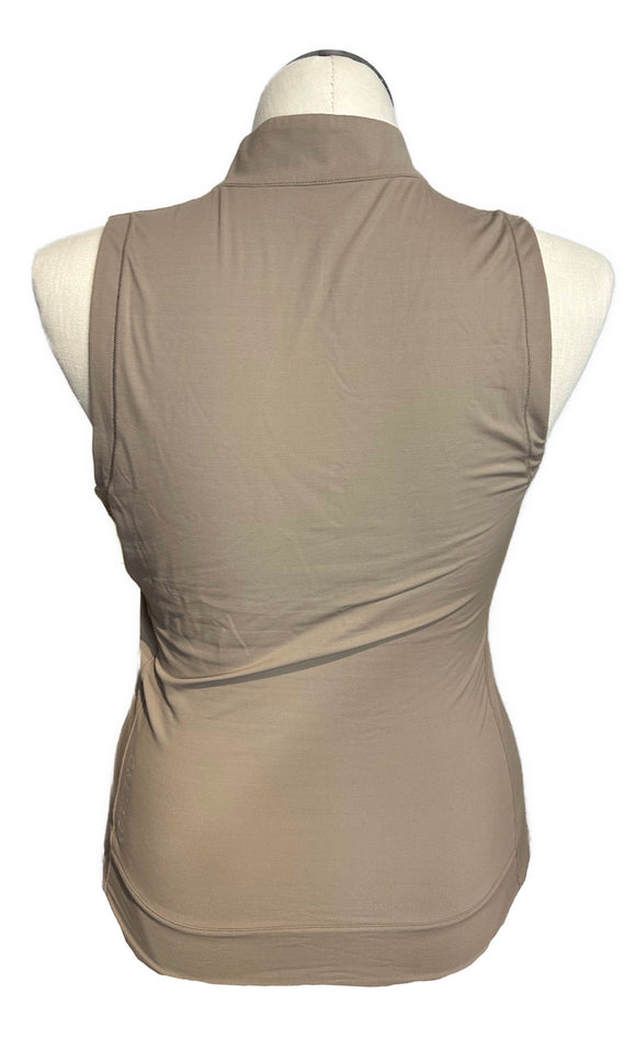 Greyson Light Brown Sleeveless Mock Neck Size L