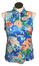 Walter Hagen Women's Watercolor Floral Sleeveless Golf Top SIze L-1