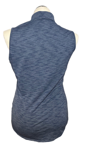 Adidas Women's Navy & Gray Print Sleeveless Golf Top w/Logo Size L - 0