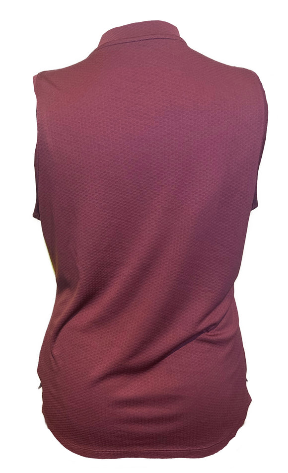 Nike Women's Plum Textured Sleeveless Golf Top Size XL