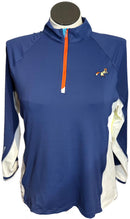 Peter Millar Navy & White Pullover w/ Orange Zipper Size XL-1