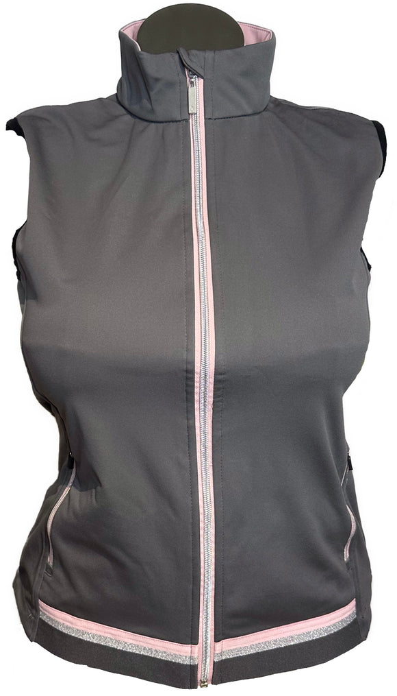 New Abacus Women's Gray Navan Softshell Vest Size M MSP$180