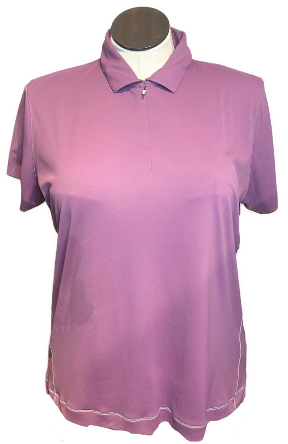 Slazenger Women's Purple Short Sleeve Golf Top Size XL