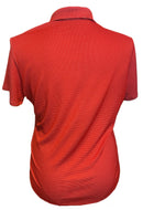 Adidas Women's Red & White Dotted Short Sleeve Golf Top Size XL-2