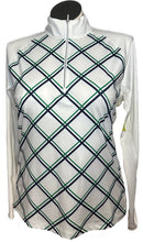 Lady Hagen Women's White, Green & Navy Print Golf Pullover Size L-1