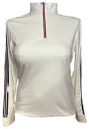 Daily Sport White Pullover w/ Navy & Stripes Size XL-1