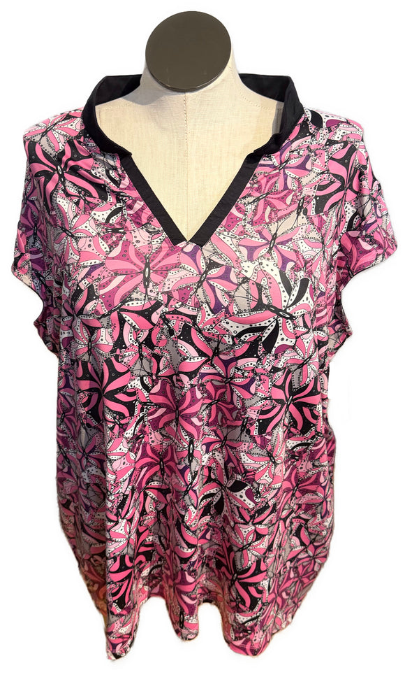 New Nancy Lopez Hope Plus Cap Sleeve Top Size 3X MSP$89