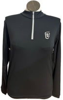 New Peter Millar Black Pullover w/ Logo Size M MSP $125-1