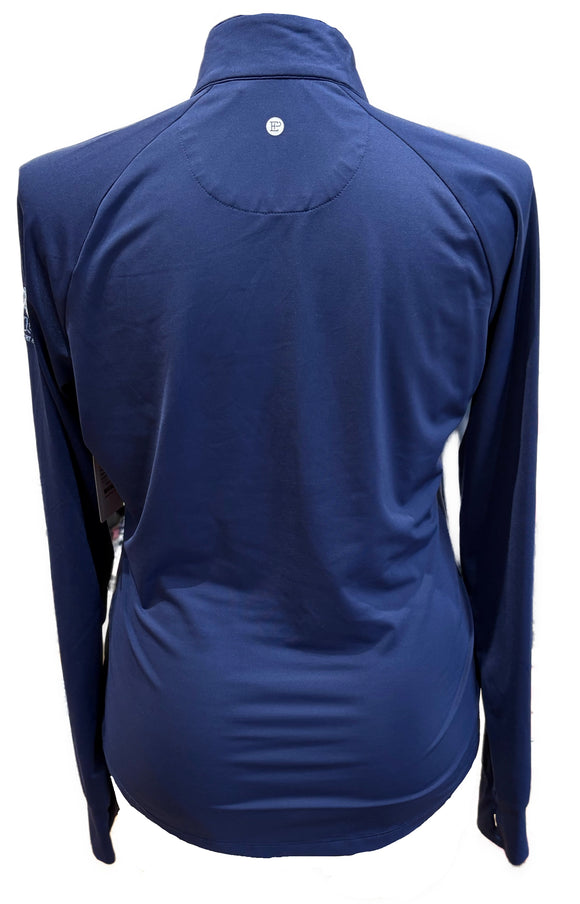 EP NY Women's Navy Patterned Pullover w/Logo Size L