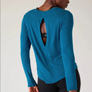 New Athleta W/ Ease Open Back Rib Top Size M MSP $59-2