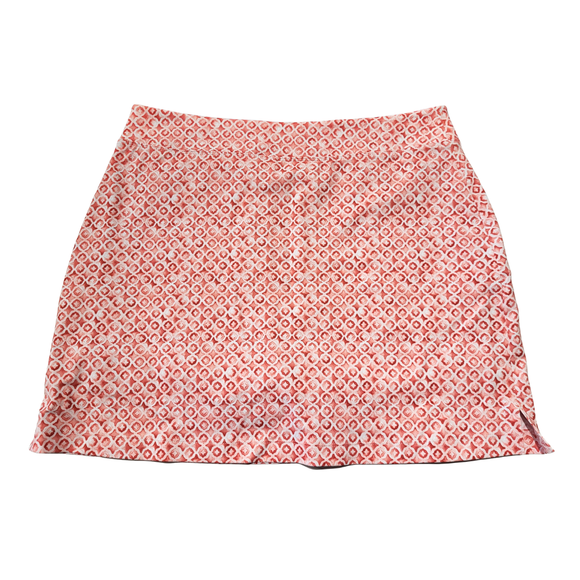 New Tommy Bahama Coral & White Print Golf Skort Size M MSP$118